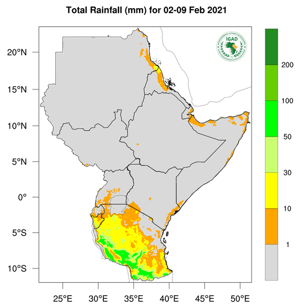 Rainfall forecast (Total mm)