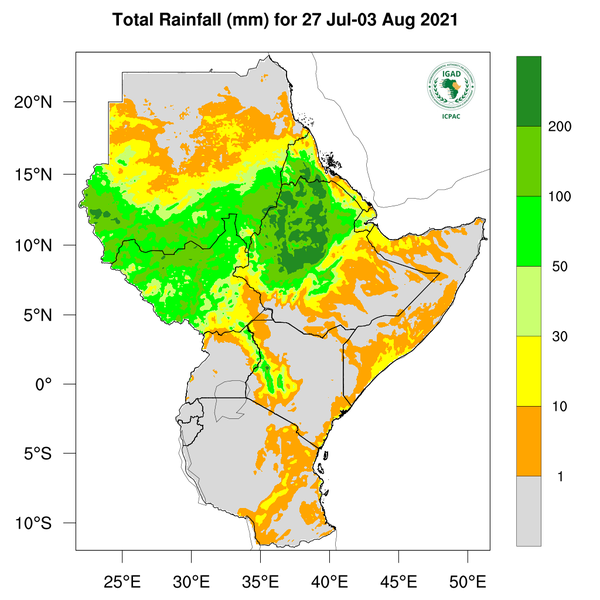 Rainfall forecast (Total mm)