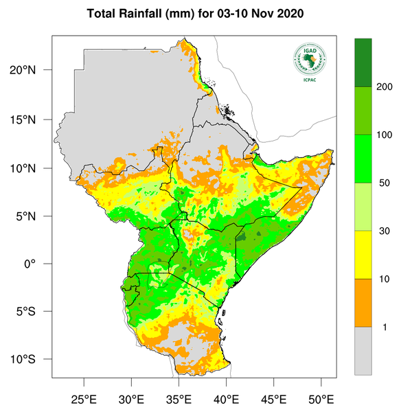 Rainfall forecast (Total mm)