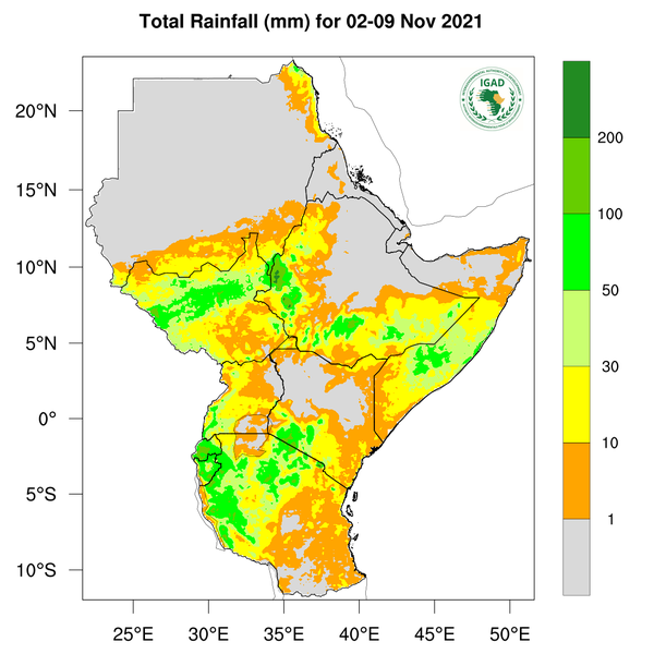 Rainfall forecast (Total mm)