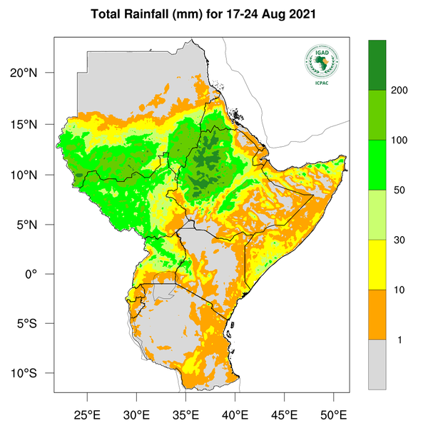 Rainfall forecast (Total mm)