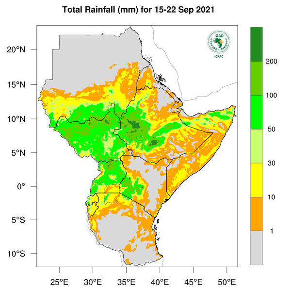 Rainfall forecast (Total mm)