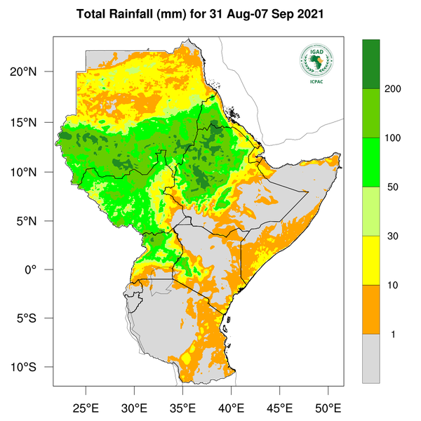 Rainfall forecast (Total mm)
