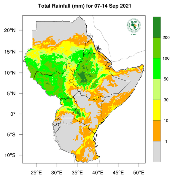 Rainfall forecast (Total mm)