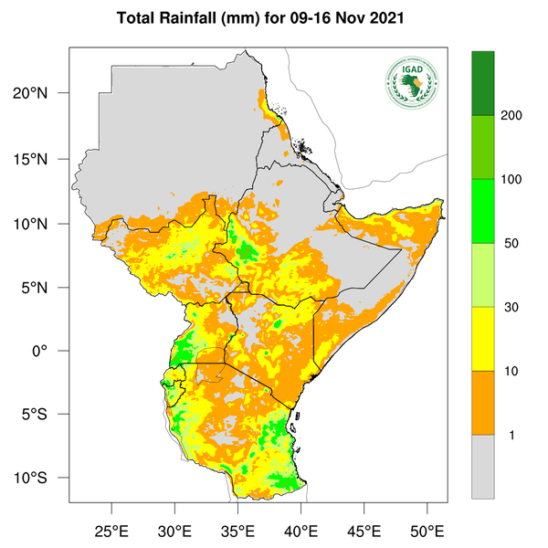 Rainfall forecast (Total mm)