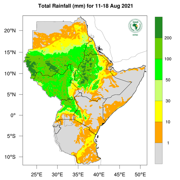Rainfall forecast (Total mm)
