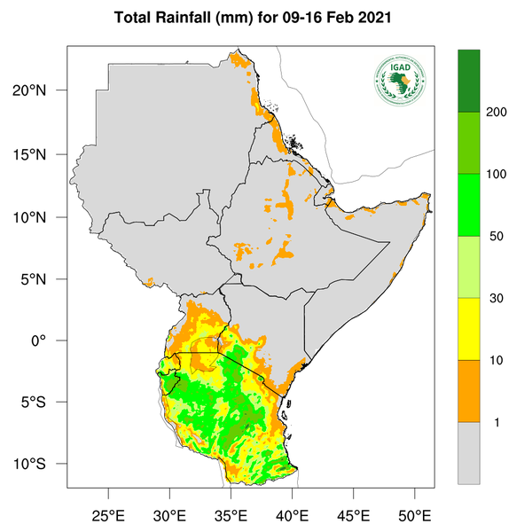 Rainfall forecast (Total mm)