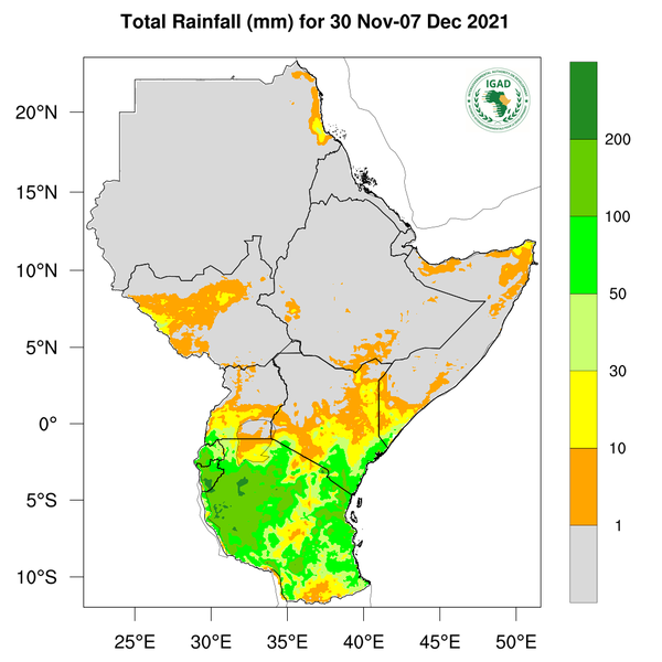 Rainfall forecast (Total mm)