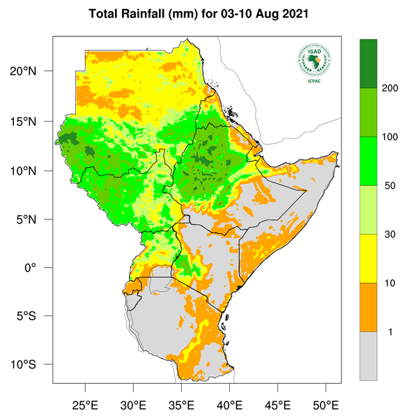 Rainfall forecast (Total mm)