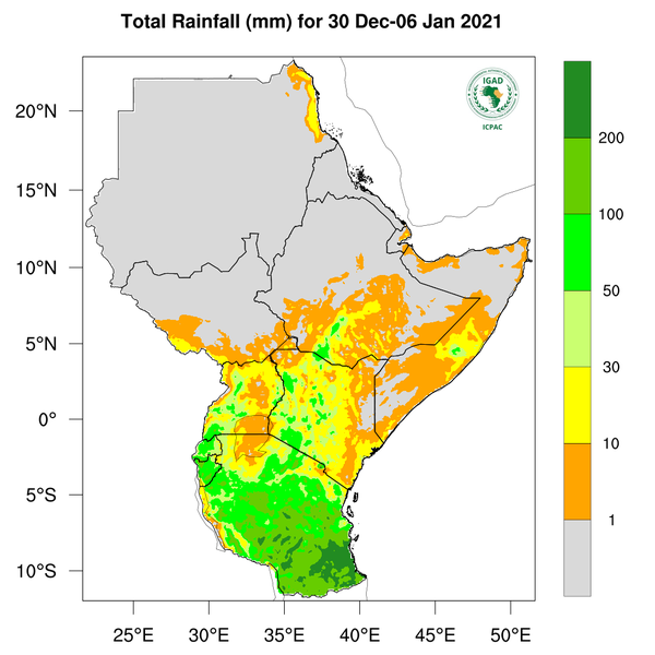 Rainfall forecast (Total mm)
