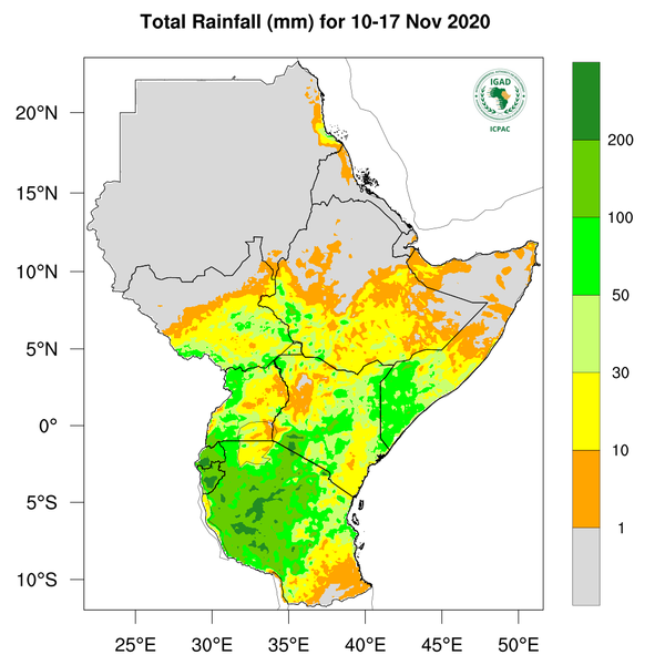 Rainfall forecast (Total mm)