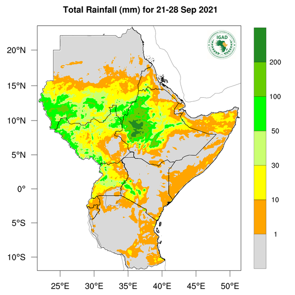 Rainfall forecast (Total mm)