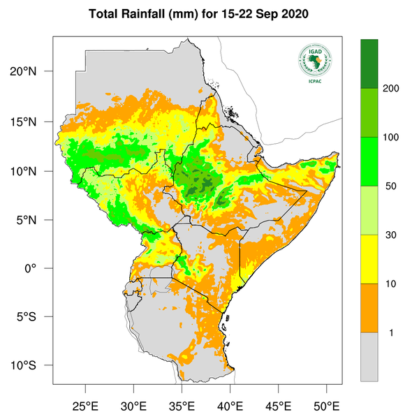 Rainfall forecast (Total mm)