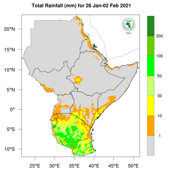 Rainfall forecast (Total mm)