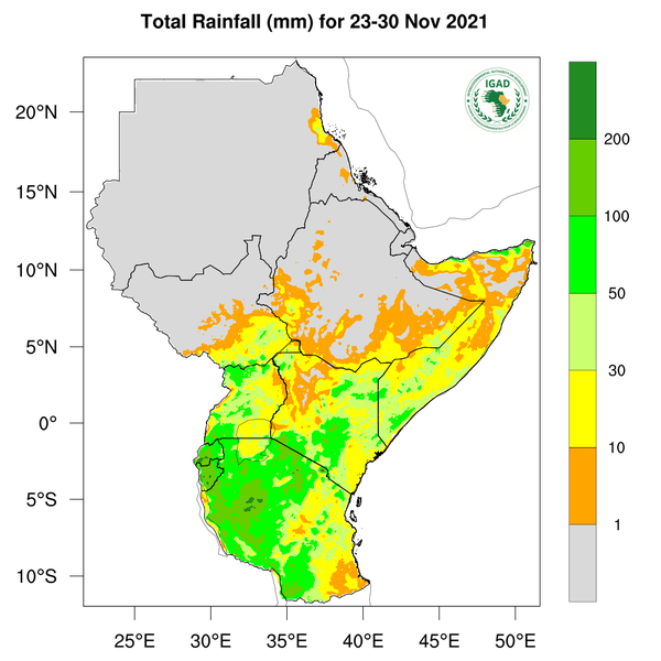 Rainfall forecast (Total mm)