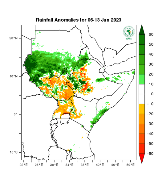 Rainfall forecast (anomalies)