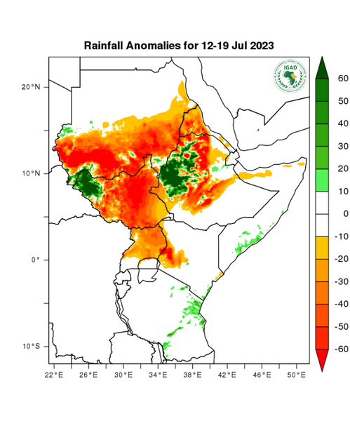Rainfall forecast (anomalies)
