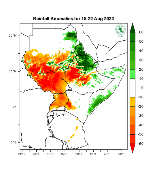 Rainfall forecast (anomalies)