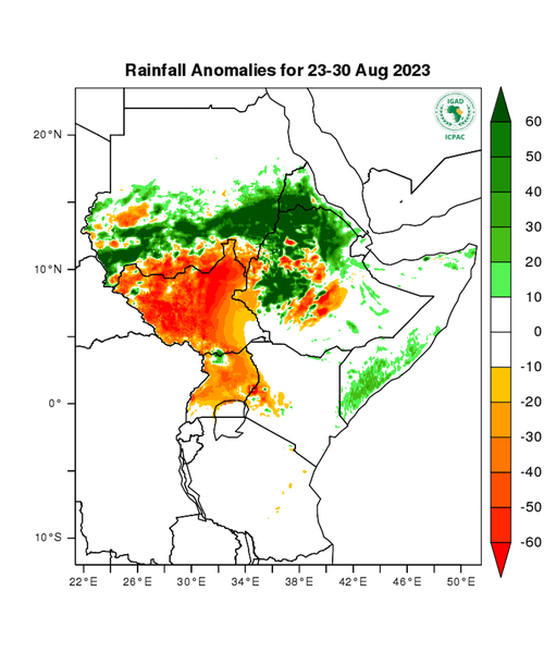 Rainfall forecast (anomalies)