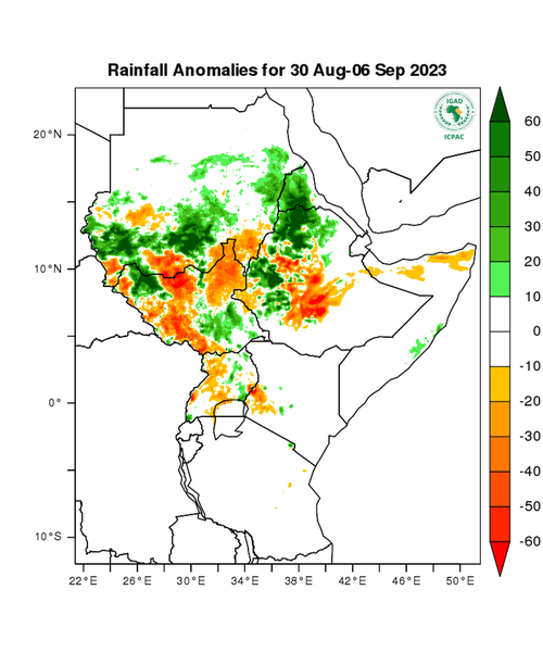 Rainfall forecast (anomalies)