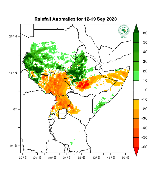 Rainfall forecast (anomalies)