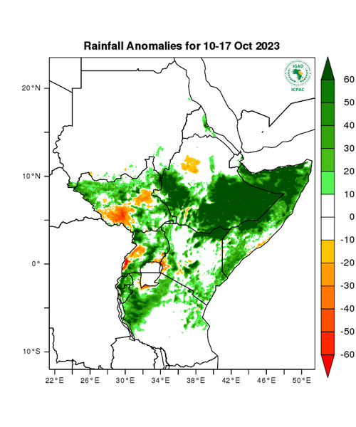 Rainfall forecast (anomalies)