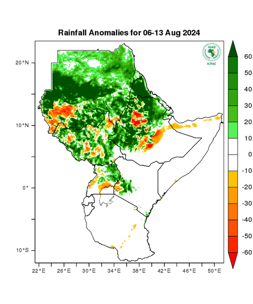 Rainfall forecast (anomalies)