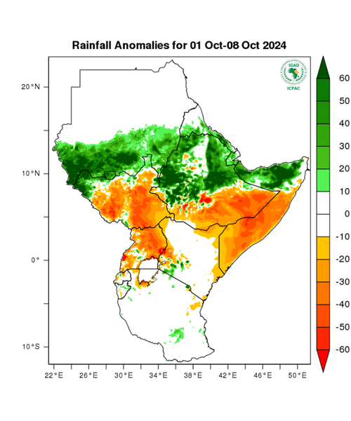 Rainfall forecast (anomalies)