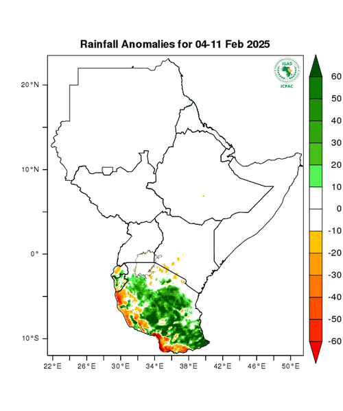Rainfall forecast (anomalies)