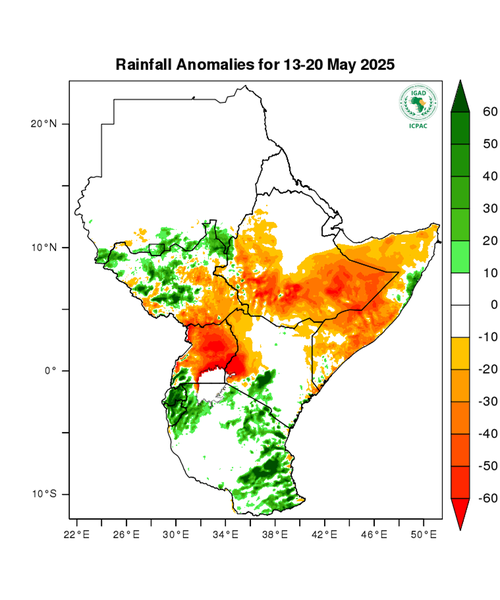 Rainfall forecast (anomalies)