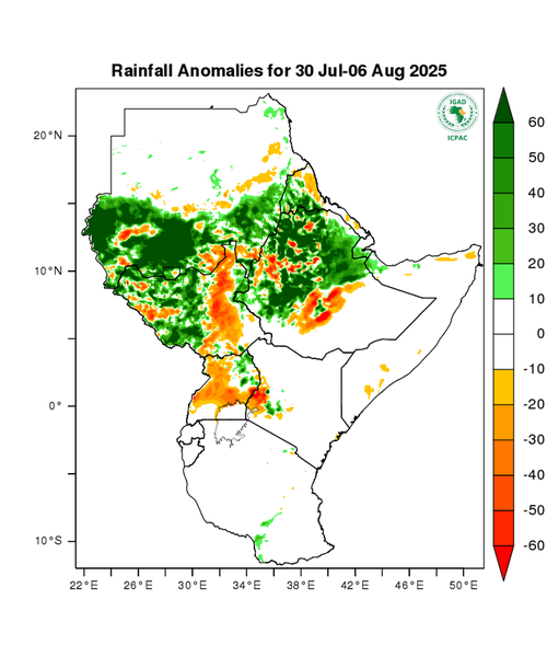 Rainfall forecast (anomalies)