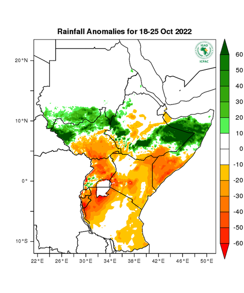 Rainfall forecast (anomalies)