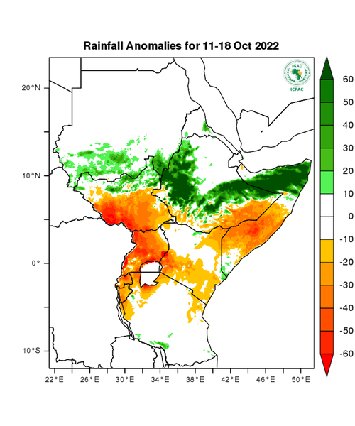 Rainfall forecast (anomalies)