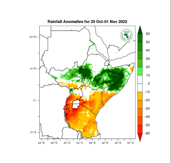 Rainfall forecast (anomalies)