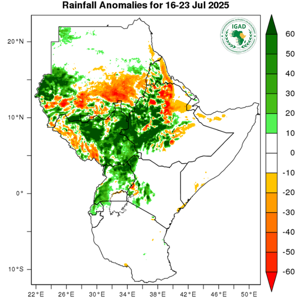Rainfall forecast (anomalies)