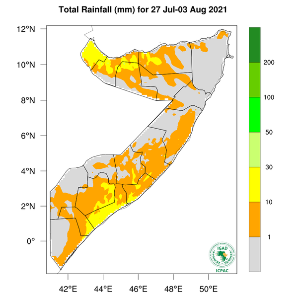 Rainfall forecast (Total mm)