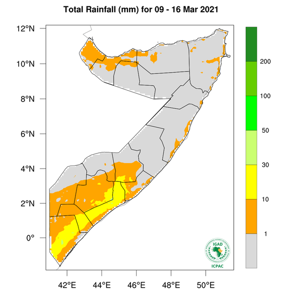 Rainfall forecast (Total mm)