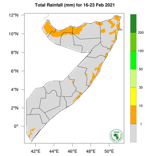 Rainfall forecast (Total mm)