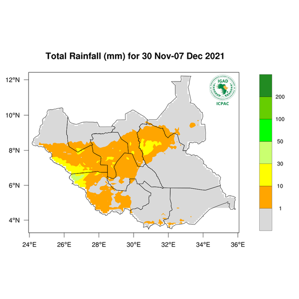 Rainfall forecast (Total mm)