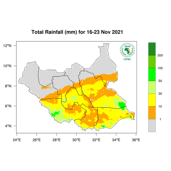 Rainfall forecast (Total mm)