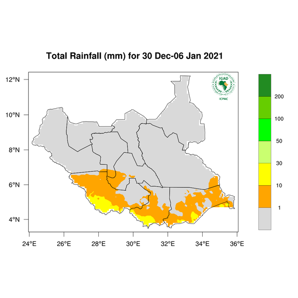 Rainfall forecast (Total mm)