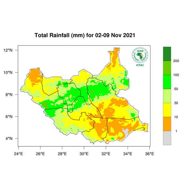 Rainfall forecast (Total mm)