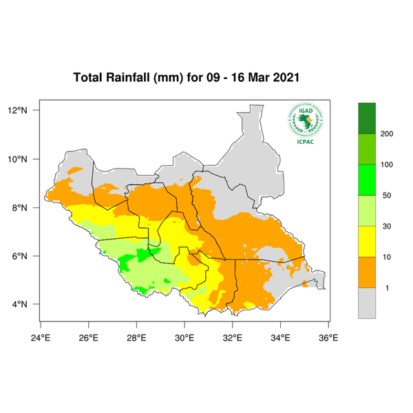 Rainfall forecast (Total mm)
