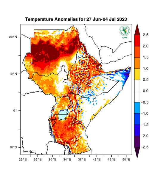 Temperature forecast (Anomalies)