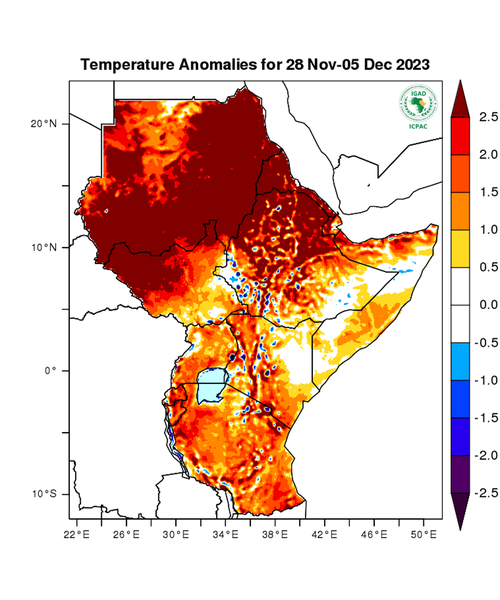 Temperature forecast (Anomalies)