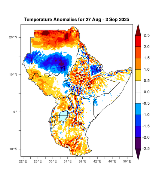 Temperature forecast (Anomalies)