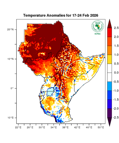 Temperature forecast (Anomalies)