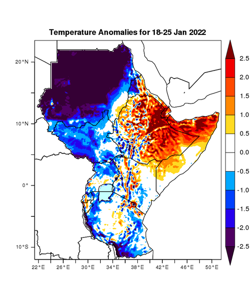 Temperature forecast (Anomalies)