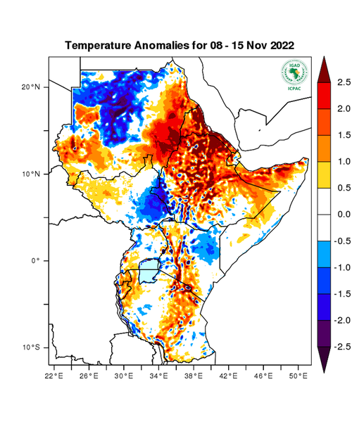 Temperature forecast (Anomalies)