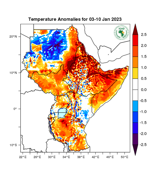Temperature forecast (Anomalies)